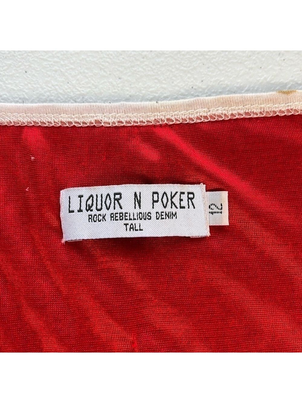 Liquor N Poker Sequin Dress 12 Red/Silver Sleeveless Football Jersey Midi 88 - Picture 9 of 12